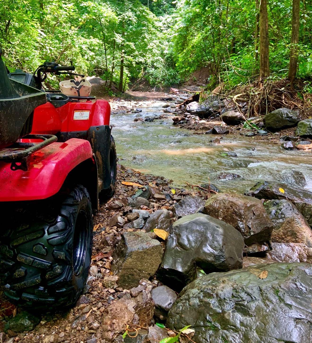 ATV tour through the rainforest near Jaco Costa Rica